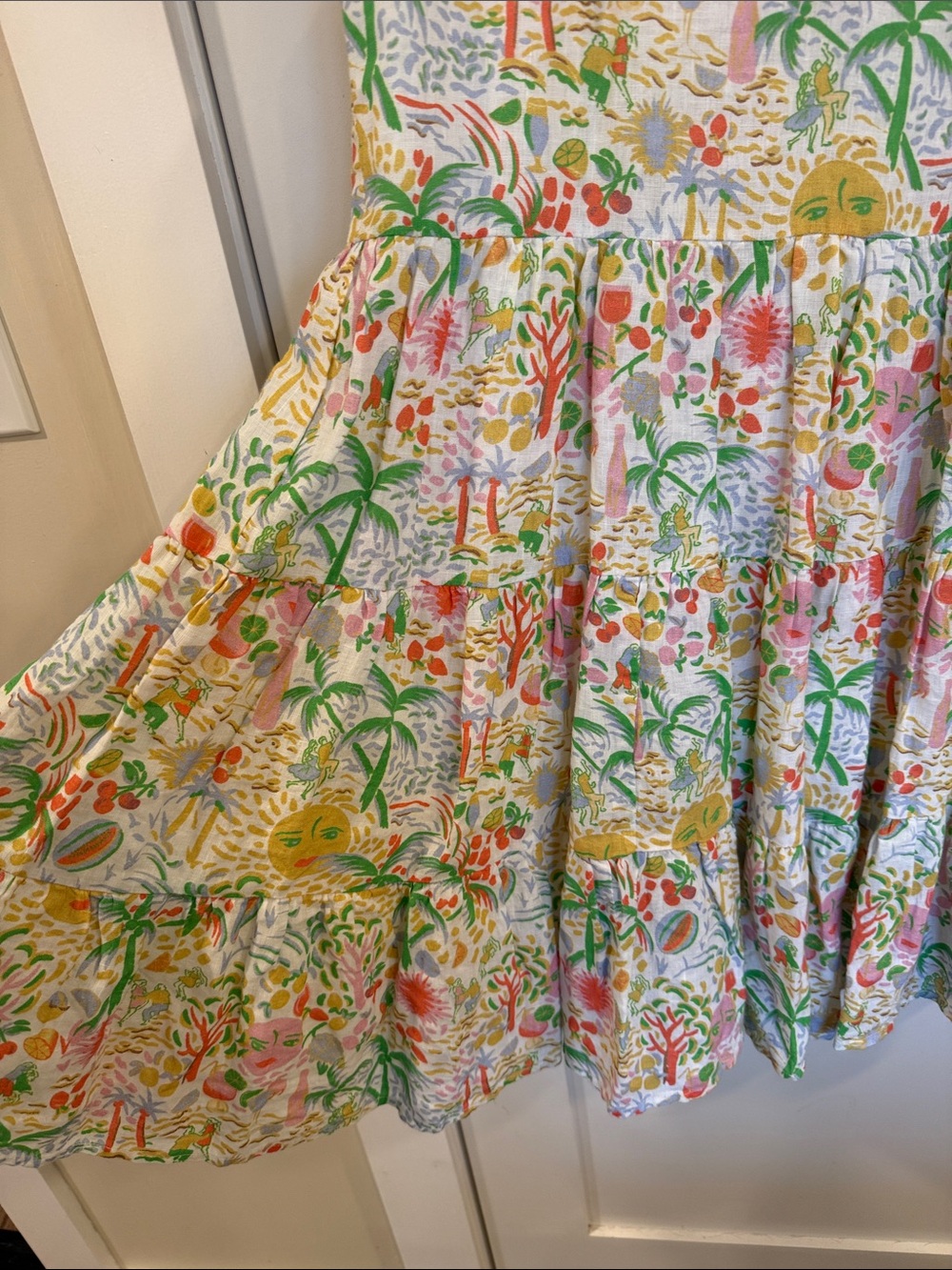 Roller Rabbit Bari Pippa Floral Ruffle Tiered Mini Dress - Picture 6 of 8